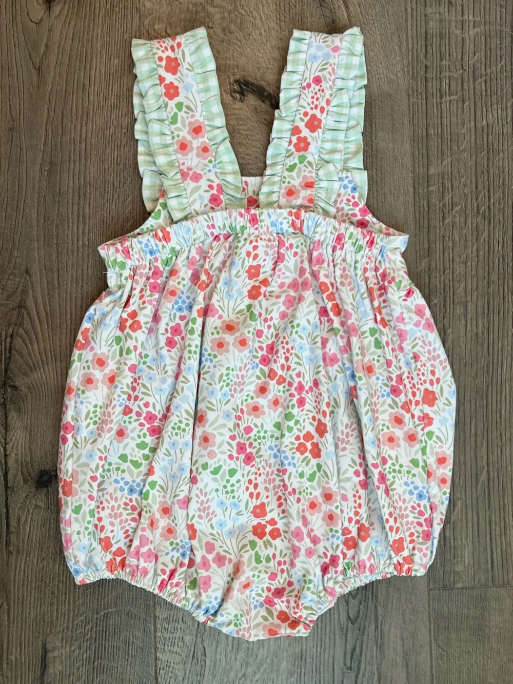 Girls Floral Bubble Romper - 3T - Picture 2 of 7